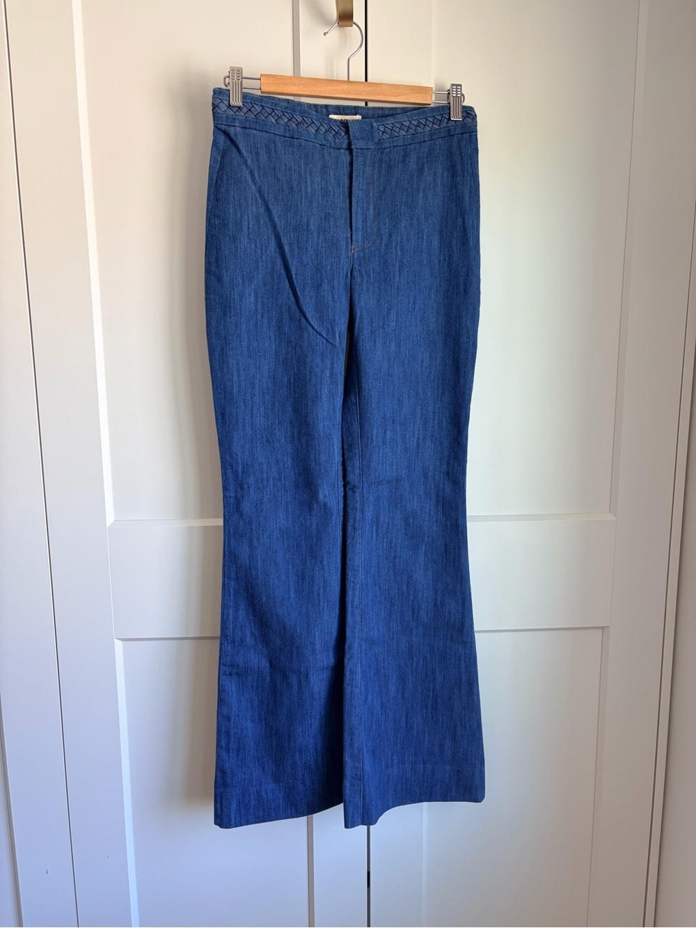 L'AGENCE Braided Waist Denim in Medium Blue | 27